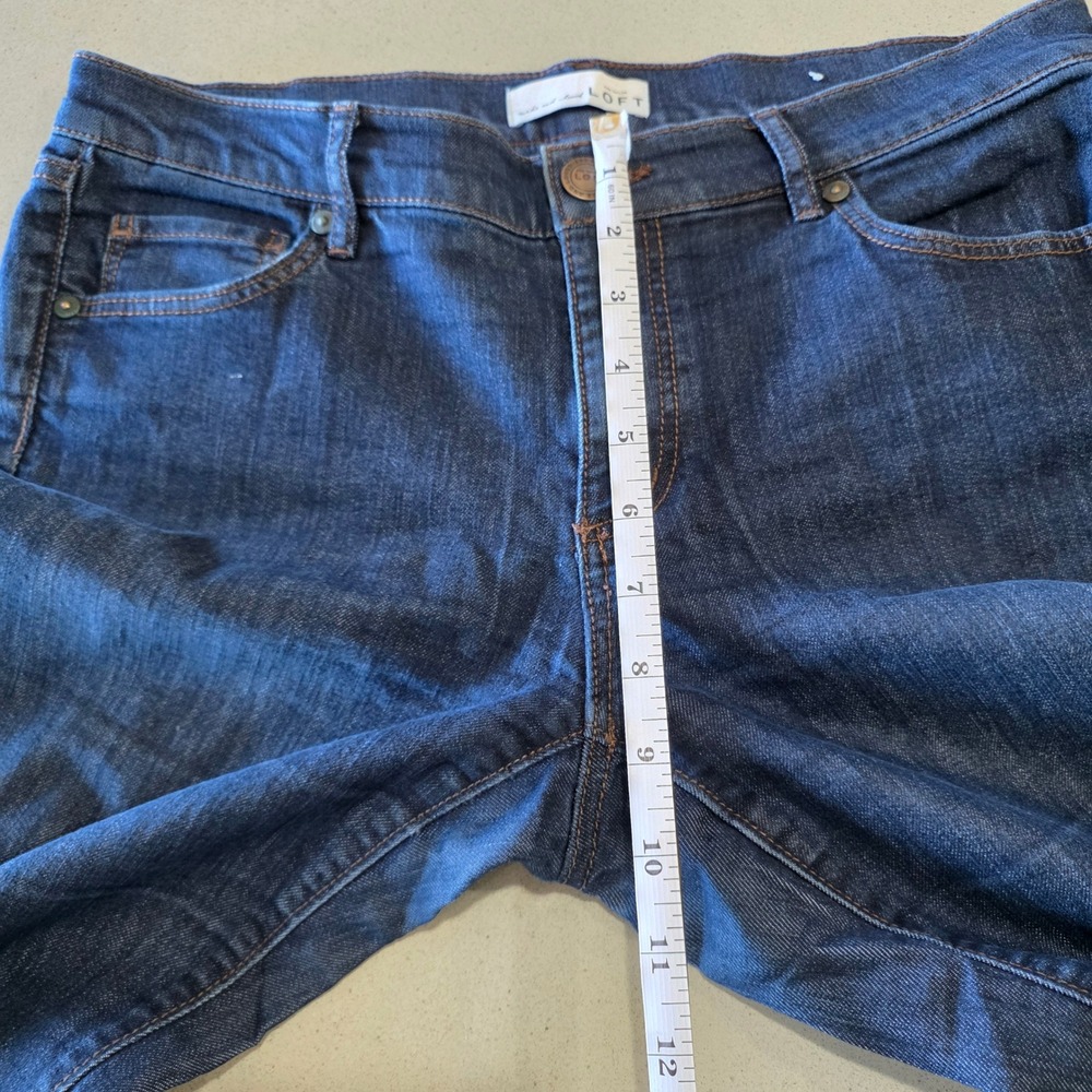 Ann Taylor LOFT Straight Leg Dark Wash Jeans Size 6/28P G-8230 - Picture 9 of 9